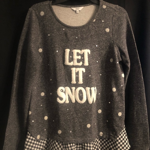 Crown & Ive Ladies Pullover Sz.M Like New Grey with Adorable White Accent - Picture 4 of 4